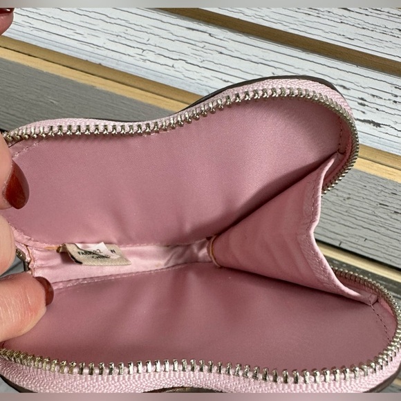 Coach Studded Pink Heart Coin Purse - Picture 5 of 5